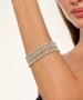 Kiraz Elastic Silver Plated Bracelet