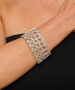 Kiraz Elastic Silver Plated Bracelet