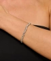 Kiraz Elastic Silver Plated Bracelet