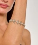 Kiraz Elastic Silver Plated Bracelet