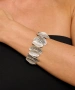 Kiraz Elastic Silver Plated Bracelet