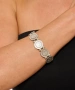 Kiraz Elastic Silver Plated Bracelet