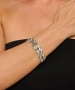 Kiraz Elastic Silver Plated Bracelet