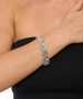 Kiraz Elastic Silver Plated Bracelet