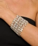 Kiraz Elastic Silver Plated Bracelet