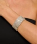 Kiraz Elastic Silver Plated Bracelet