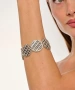 Kiraz Elastic Silver Plated Bracelet