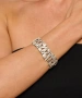 Kiraz Elastic Silver Plated Bracelet