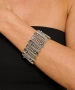 Kiraz Elastic Silver Plated Bracelet