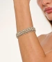 Kiraz Elastic Silver Plated Bracelet