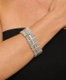 Kiraz Elastic Silver Plated Bracelet