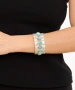Kiraz Elastic Turquoise Stoned Silver Plated Bracelet