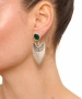 Kiraz Emerald Crystal Stoned Silver Plated Earring