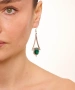 Kiraz Emerald Crystal Stoned Silver Plated Earring