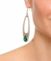 Kiraz Emerald Crystal Stoned Silver Plated Earring