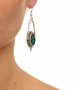 Kiraz Emerald Crystal Stoned Silver Plated Earring
