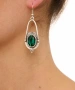 Kiraz Emerald Crystal Stoned Silver Plated Earring