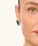 Kiraz Emerald Crystal Stoned Silver Plated Earring