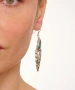 Kiraz Emerald Crystal Stoned Silver Plated Earring