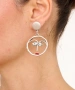 Kiraz Enameled Silver Plated Face Earring