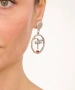 Kiraz Enameled Silver Plated Face Earring