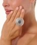 Kiraz Evil Eye Stoned Silver Plated Ring