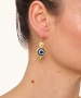 Kiraz Evil Eye Stoned Gold Plated Earring
