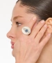 Kiraz Evil Eye Stoned Silver Plated Eye Ring