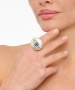 Kiraz Evil Eye Stoned Silver Plated Eye Ring