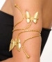 Kiraz Gold Plated Butterfly Arm Cuff