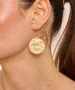 Kiraz Gold Plated Cat Earring