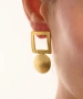 Kiraz Gold Plated Earring