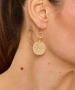 Kiraz Gold Plated Clock Earring