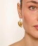 Kiraz Gold Plated Heart Earring