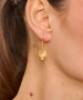 Kiraz Gold Plated Leaf Earring