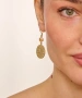 Kiraz Gold Plated Clock Earring