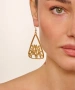 Kiraz Gold Plated Flower Earring