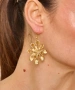 Kiraz Gold Plated Flower Earring
