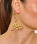 Kiraz Gold Plated Flower Earring