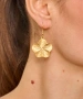 Kiraz Gold Plated Flower Earring