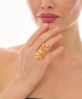 Kiraz Gold Plated Flower Ring