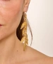 Kiraz Gold Plated Leaf Earring