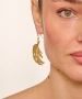 Kiraz Gold Plated Leaf Earring