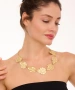 Kiraz Gold Plated Leaf Necklace