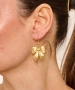 Kiraz Gold Plated Ribbon Earring