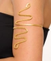 Kiraz Gold Plated Snake Arm Cuff
