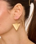 Kiraz Gold Plated Triangle Earring