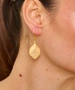 Kiraz Gold Platedn Cube Earring