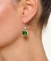 Kiraz Green Crystal Stoned Silver Plated Earring
