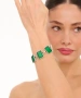 Kiraz Green Enameled Silver Plated Bracelet
